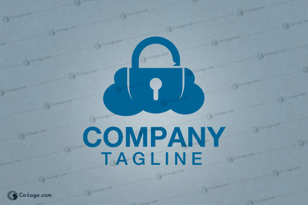Ready-Made Logo: Cloud Padlock-v2