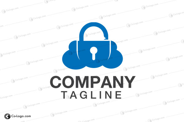 Ready-Made Logo: Cloud Padlock-v1