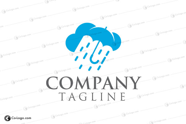 Ready-made logo : Cloud-Umbrella