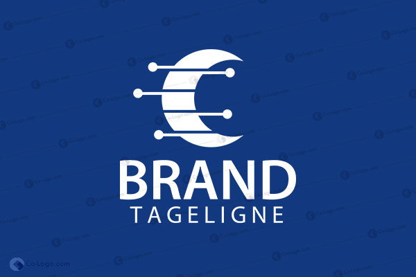 Ready-Made Logo: Connect Moon-v1