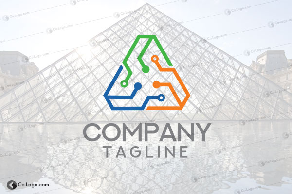 Ready-Made Logo: Connected Pyramid-v1