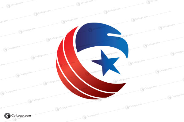  Ready-made logo : Eagle globe