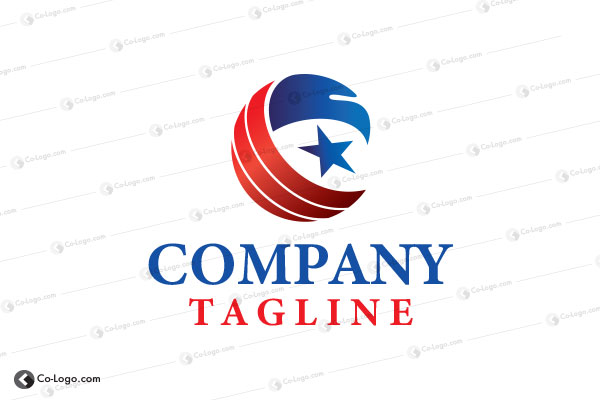 Ready-Made Logo: Eagle globe-v1
