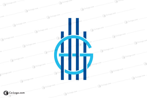 Ready-Made logo for sale: Letter G Skyscraper