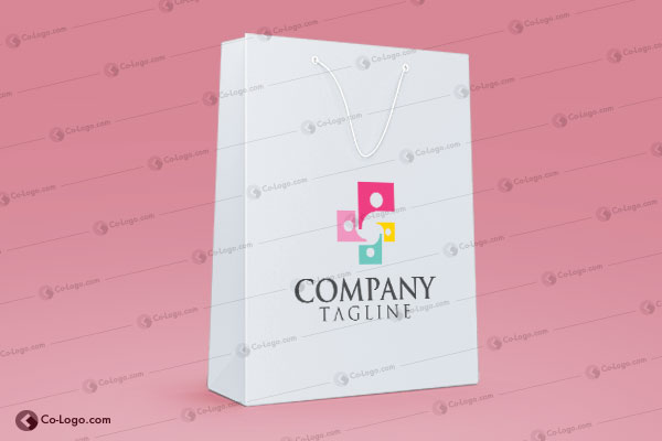 Ready-Made Logo: Health Community Cross-v1