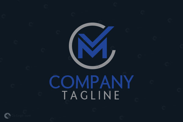 Ready-Made Logo: Initial VM Lettre-v2