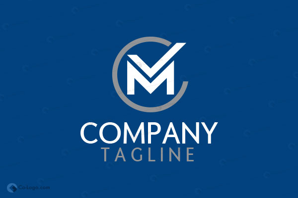 Ready-Made Logo: Initial VM Lettre-v1