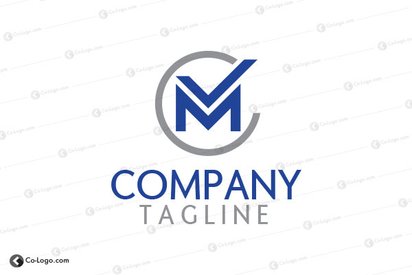 Ready-Made logo for sale: Initial VM Lettre
