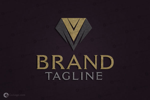 Ready-Made Logo: Letter V Diamond-v1