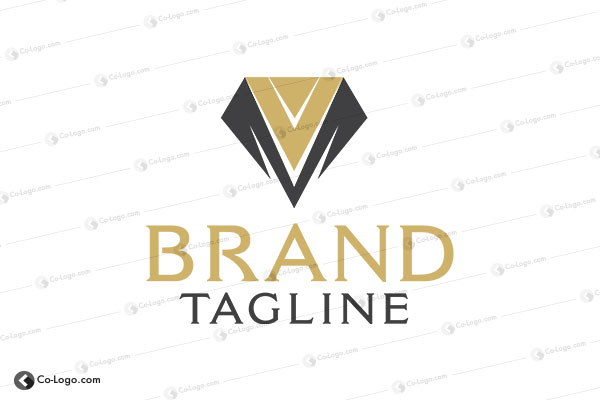 Ready-Made Logo: Letter V Diamond-v2
