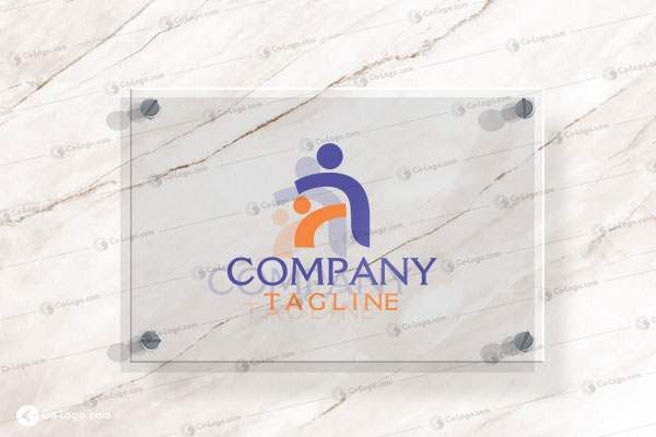 Ready-Made Logo: Mom and baby-v2