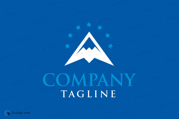 Ready-Made Logo: Mountain Stars-v1