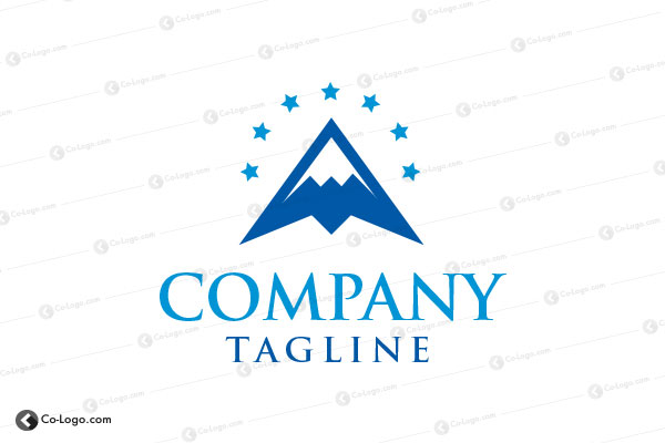 Ready-made logo : Mountain Stars logo for sale