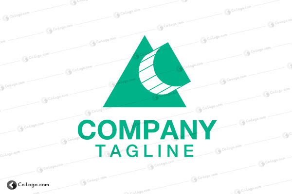 Ready-made logo : Perspective Triangle logo for sale