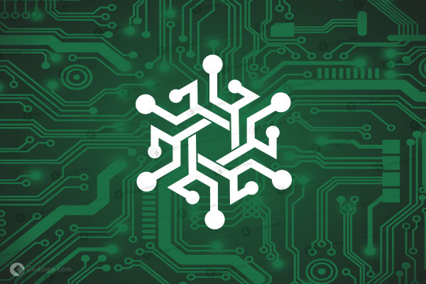 Ready-Made Logo: Processor Circuit-v2