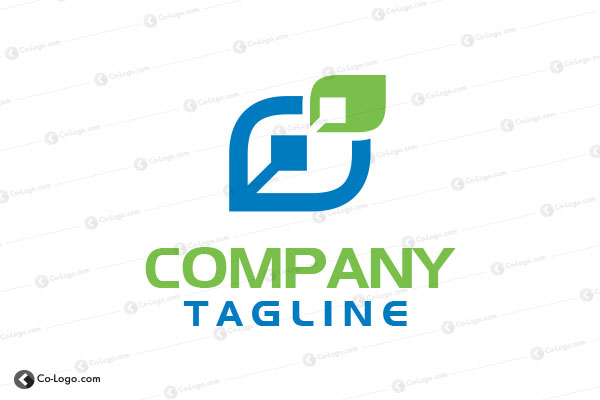Ready-Made Logo: Tech Leaf-v1