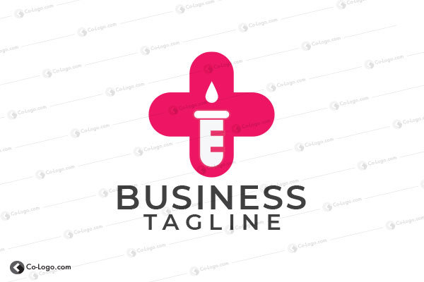 Ready-made logo : Test Tube Cross logo for sale