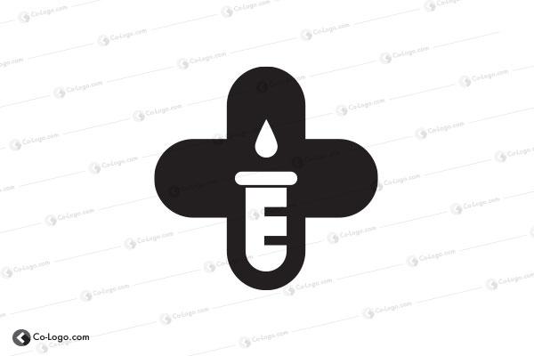 Ready-Made Logo: Test Tube Cross-v1