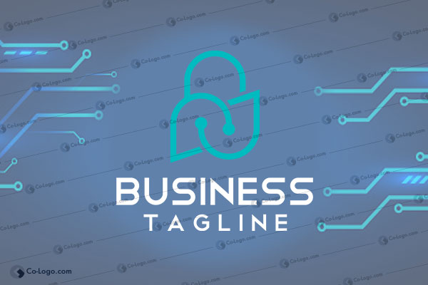 Ready-Made Logo: cyber security-v2