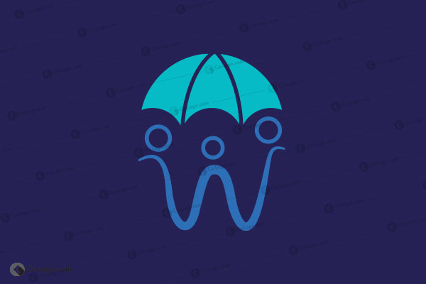 Ready-Made Logo: family under umbrella-v1