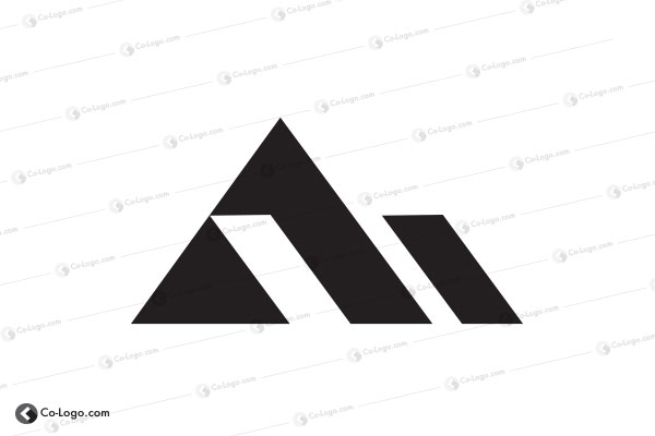  Ready-made logo : Geometric Letter M