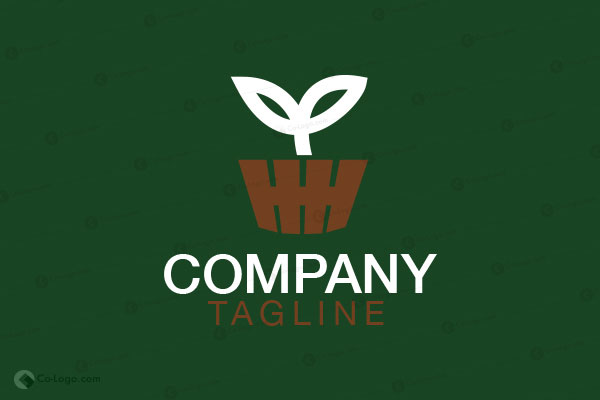 Ready-Made Logo: plant pot-v2