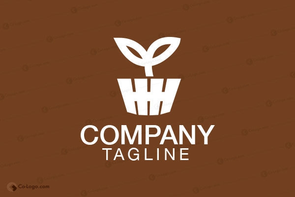 Ready-Made Logo: plant pot-v1