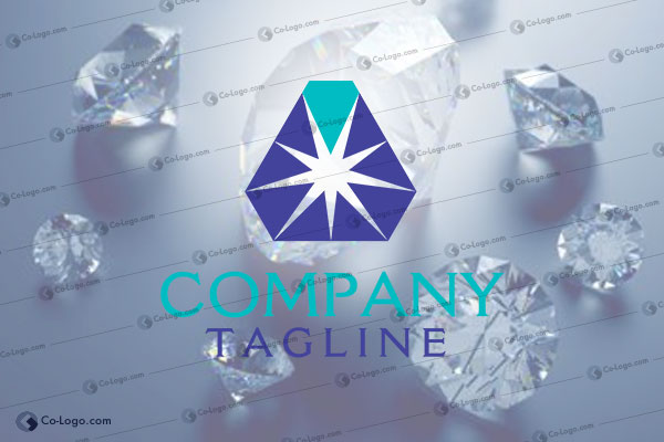 Ready-Made Logo: Stone diamond gem-v2