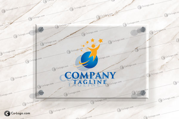 Ready-Made Logo: Success Human Stars-v1