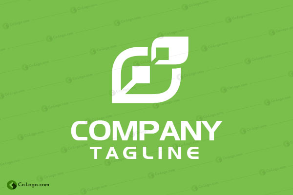 Ready-Made Logo: Tech Leaf-v2