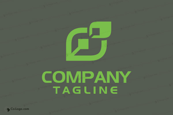 Ready-Made logo for sale: Tech Leaf